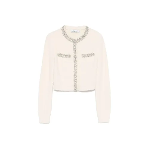 Self Portrait Трикотаж Женский Светлый Бежевый