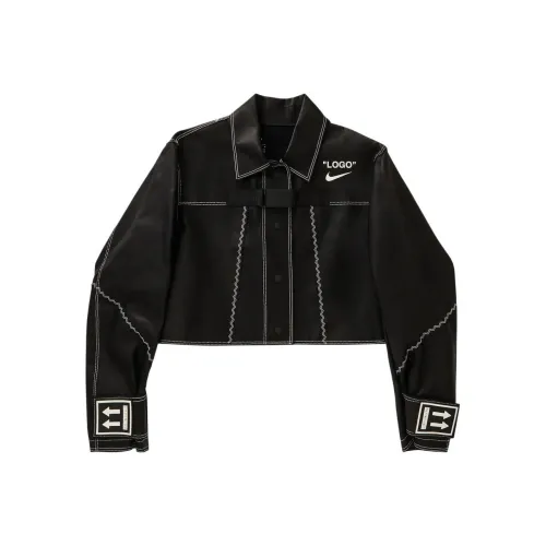 Nike x Off Белая Куртка Женская Черная