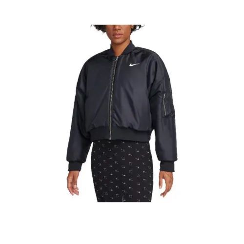 nike CHAMARRA Bomber DE Синтетическая Кожа Двусторонний Для Женщин Куртка Женская Черная