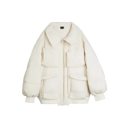 ELLE Экрю Женские Пуховики