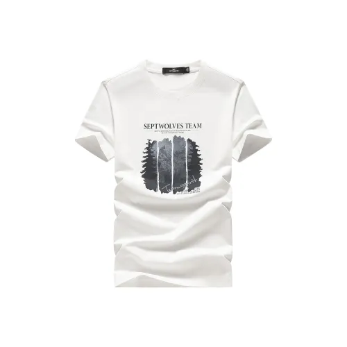 SEPTWOLVES Натуральный белый Унисекс Футболка