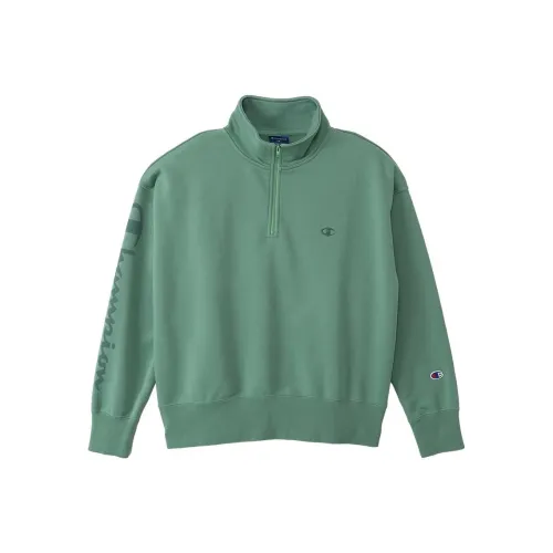 Champion SS24 Свитшот Женский Моховый Зеленый