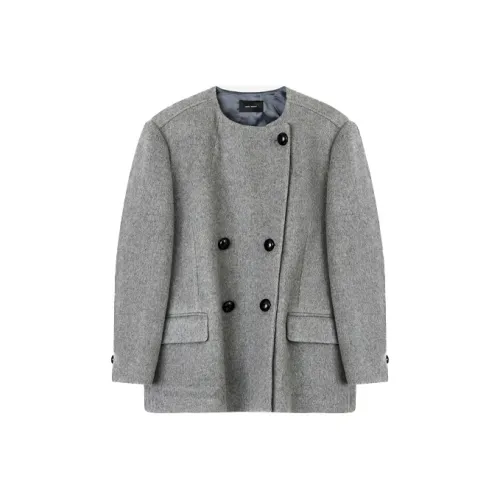 ISABEL MARANT Серое Женское Пальто