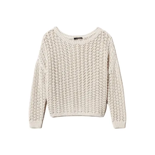TWINSET Milano SS25 Трикотаж Женский Бежевый