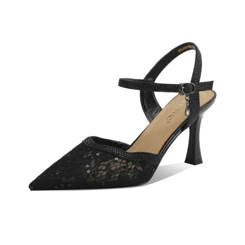 BOERDIQI Боковая бутылка Высокие каблуки 8,5 см Женские Черный