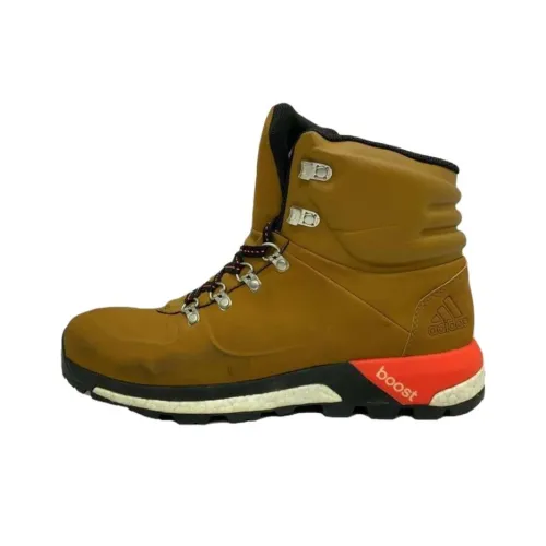 Adidas Slip-resistant Abrasion-resistant High Top Streetwear Men's Brown Адидас Противоскользящий Устойчивый к истиранию Высокий Топ Уличная Обувь Мужская Коричневый