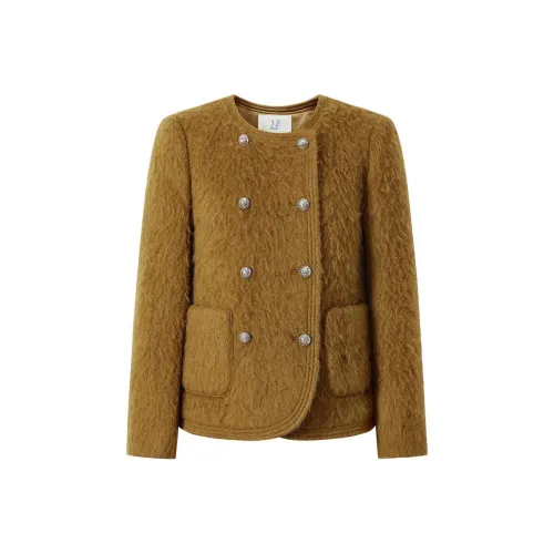 JZ. ANNAKRO Коричнево-желтое женское пальто