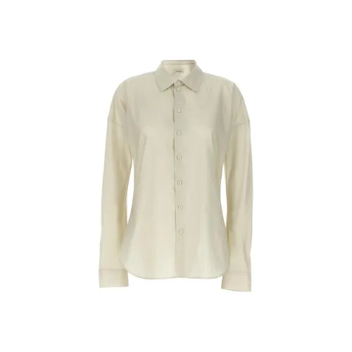 Lemaire SS24 Рубашка Женская Бежевая Желтая