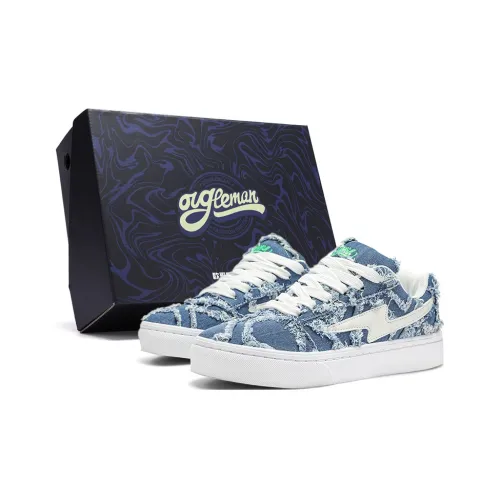 OUGLEMEN Slip-resistant Abrasion-resistant And Balanced Low Top Skateboard Shoes Unisex ОУГЛЕМЕН Противоскользящие Износостойкие и Сбалансированные Низкие Кроссовки для Скейтбординга Унисекс