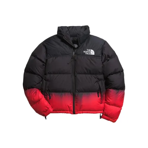 THE NORTH FACE Nuptse Пуховик Женские Fire Red с мелким принтом