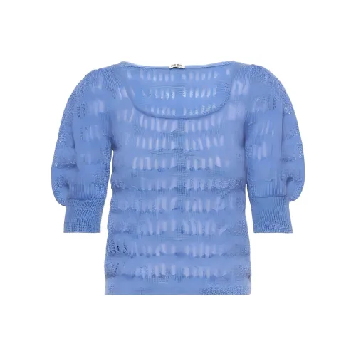 MIU MIU SS22 КРОП ТОП Женский Синий