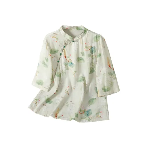 TOUCH Циановый Бежевый Женские Рубашки