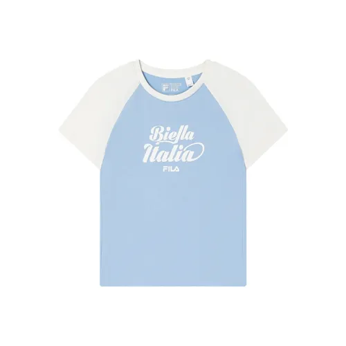 FILA Лайфстайл Реглан-рукав Т-рубашка Женская Днем Синий LB