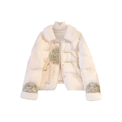 Cypress House Пуховик Женские Ecru