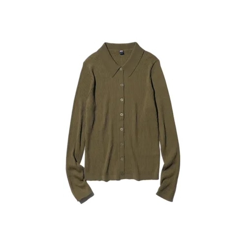 UNIQLO Трикотаж Женский Темно-оливковый