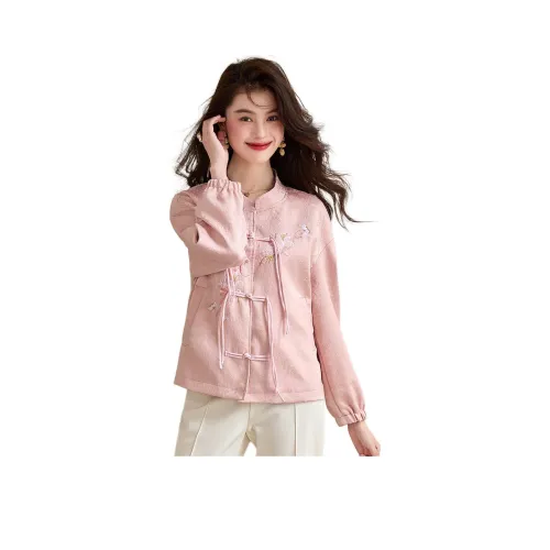 CARBAMMI Куртки Пальто Женские Вишневый цветок Розовый