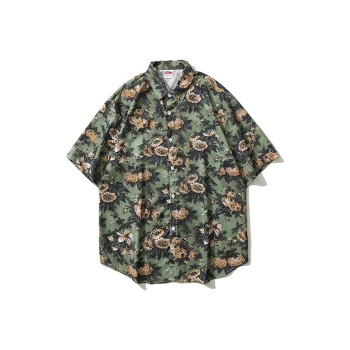 BEAR UNION Короткий рукав рубашка унисекс армейский зеленый