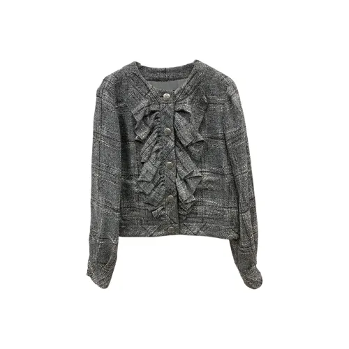 CHANEL Куртки и Пальто Женские Серые