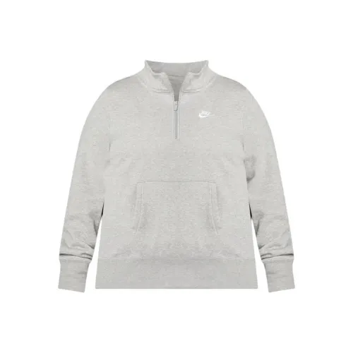 Nike Sportswear Club Флис Толстовка Женская Темно-Серый Фотиния Белый