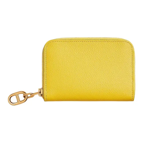 HERMES ZipengoChaine D'Ancre Evercolor Телячья кожа Картхолдер Женские 9O Jaune Немецкий размер (DE) Неаполитанский желтый