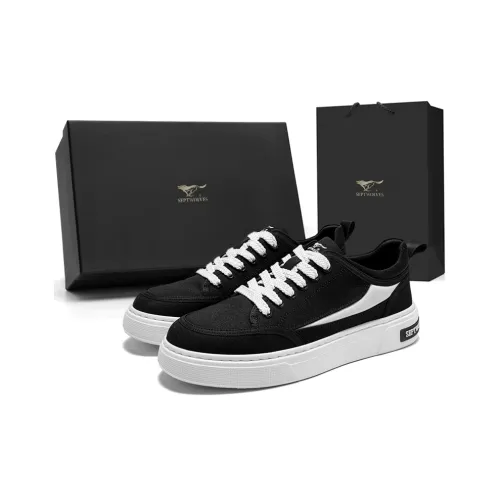 SEPTWOLVES Низкий топ Скейтборд Кроссовки Мужские Черные