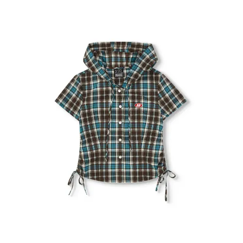 RASS Рубашка Женская Темно-Синяя Клетка