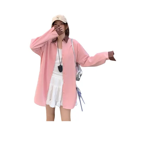 SHUHAOBAI Розовые Женские Рубашки