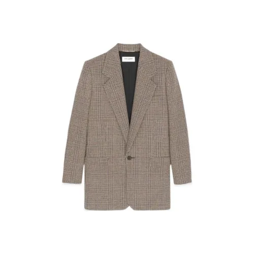 SAINT LAURENT SS22 Бизнес-костюм Пальто Женское Коричневое