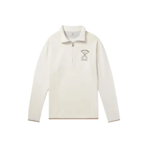 BRUNELLO CUCINELLI Белый Мужской Кашемировый Свитер