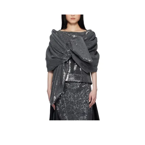 Paula Canovas Del Vas Рубашка Женская Черная с Блестками