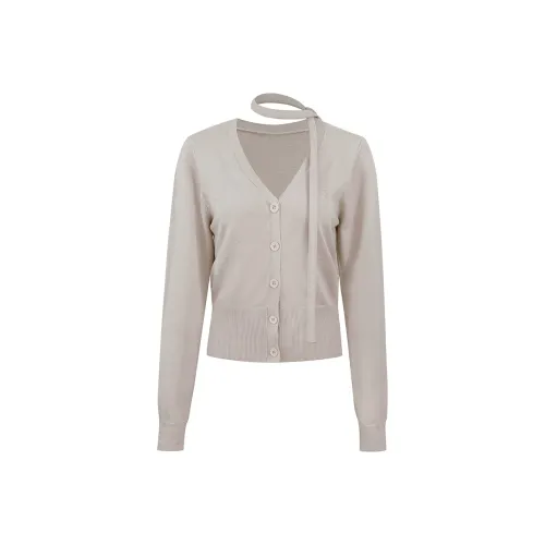 Ariseism Cropped Knitted Fabric Cardigan Women's
