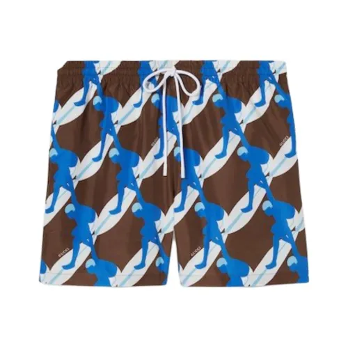 GUCCI SS25 Пляжные шорты Мужские Синие