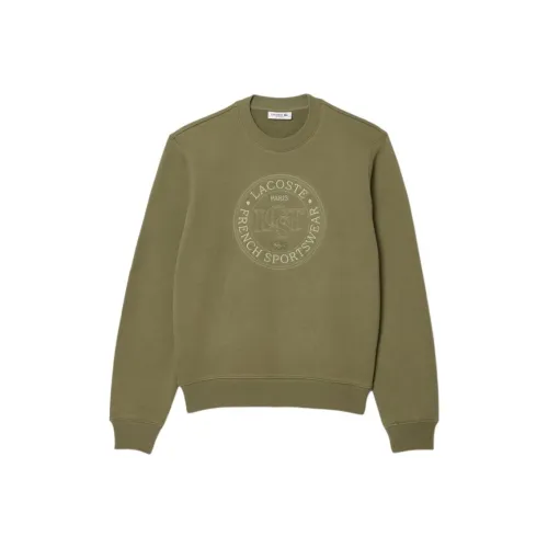 LACOSTE Свитшот Женский Хаки Зеленый