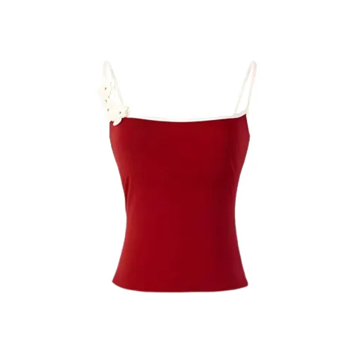 ABBY GODDESS Топ на бретелях Женский Красный
