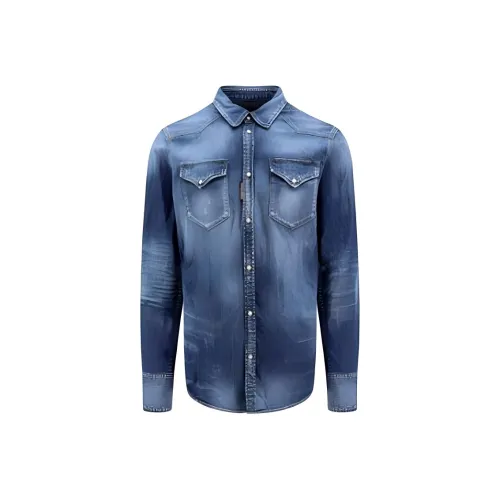 DSQUARED 2 Blue Мужские Рубашки