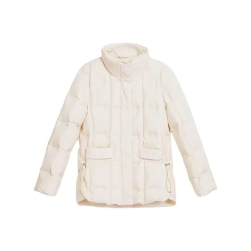 Yiner Пуховик Женские Натуральный Белый