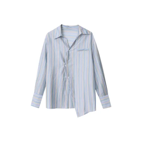 After Home Party Рубашка Женская Синие Полосы