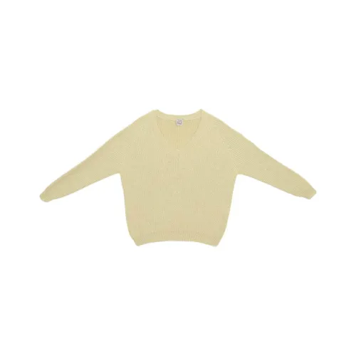 BASERANGE SS24 Dodd V Neck Свитер из органического хлопка с резиновой отделкой трикотаж женский Mimosa Мимоза