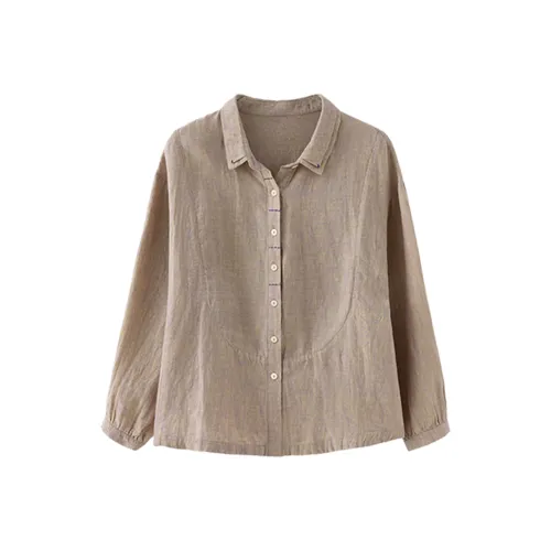 KAIMUSHI Хаки Женские Рубашки
