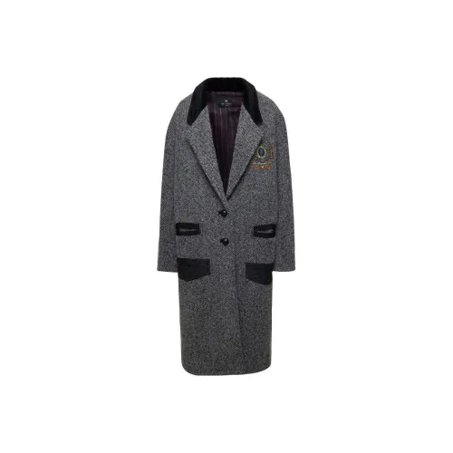 ETRO Серое Женское Пальто