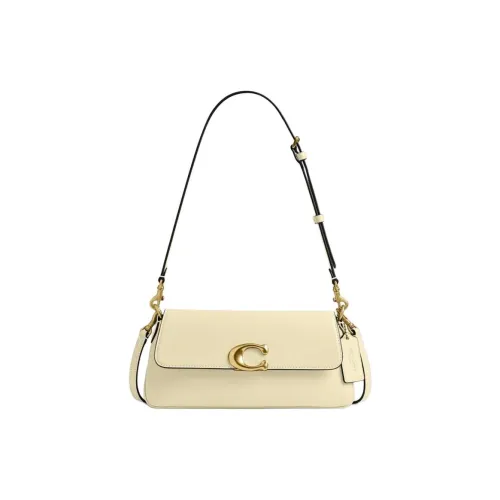 COACH Jet Кожа Портативная Сумка через плечо Сумка на плечо Средняя Женская Светло-желтая