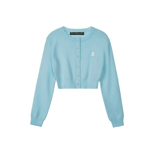 Rest Recreation SS24 Crop KNIT Кардиган Трикотаж Женский Небесно-Синий Небесно-Синий