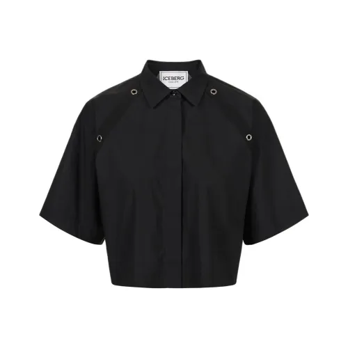 Цвет айсберга Черные Женские Рубашки