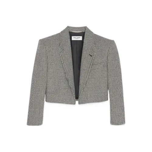 SAINT LAURENT SS22 Бизнес-костюм Пальто Женское Серое