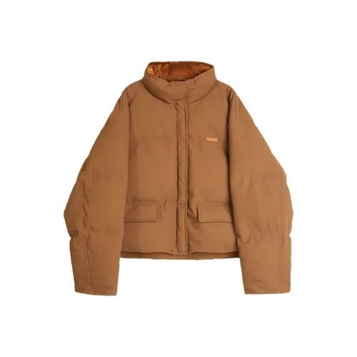 ELLE Пуховик Женский Темно-Коричневый