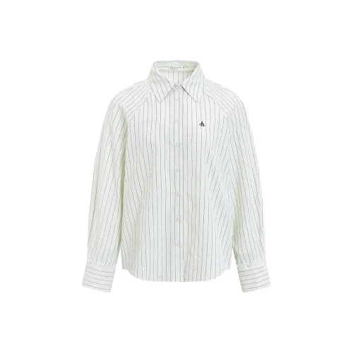 Ariseism Рубашка Женская Зеленая Белая