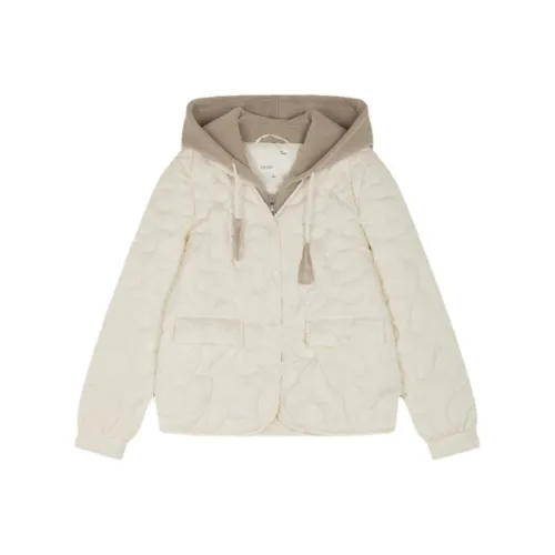 IHIMI Пуховик Женский Кремовый Бежевый