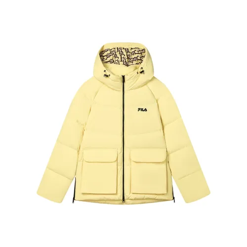 FILA Желтый Цветочный Azalea Женские Пуховики