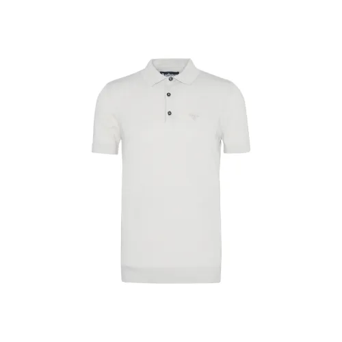 BARBOUR Поло Мужское Винтажное Белое