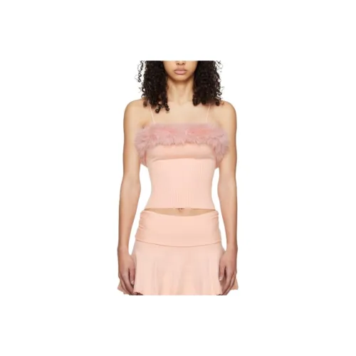 Danielle Guizio Топ на бретелях Женский Светло-розовый